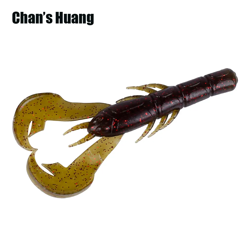 Chan של הואנג 10CM 9.1G שרימפס מלאכותי רך דיג פיתיון מוט בס 4 צבעים זמין מיני רך פלסטיק דיג פתיונות