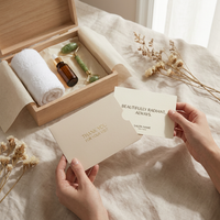 Tarjeta de Agradecimiento Personalizada para Salón de Belleza con Funda, Inserto para Embalaje Postventa de Productos para el Cuidado de la Piel