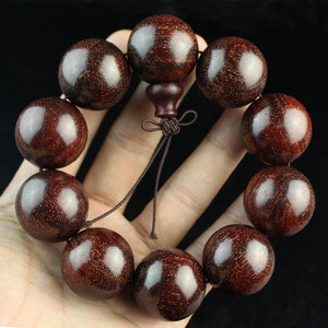Bracelet en bois de santal sanguin zambien, perles rondes de 25mm, bijoux unisexes, cadeau fabriqué à Hangzhou XT07 - Product Image 4