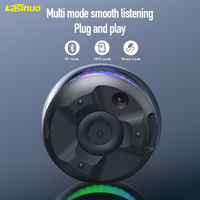 Haut-parleur sans fil LED coloré 5.0 avec entrée auxiliaire, alimenté par batterie, lumière clignotante RVB, haut-parleur de 52 mm pour utilisation intérieure et extérieure