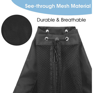 New Style Custom Swim Bag Mesh <b>Drawstring</b> <b>Backpack</b> Net Beach <b>Backpack</b> for Swimming Gym and Workout Gear - Product Image 4