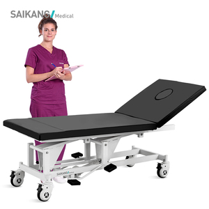 X14 Design moderne métal manuel patient hôpital Table <span class=keywords><strong>d</strong></span>'<span class=keywords><strong>examen</strong></span> 2 fonctions roulettes hydrauliques réglables clinique canapé <span class=keywords><strong>médical</strong></span> - Product Image 1