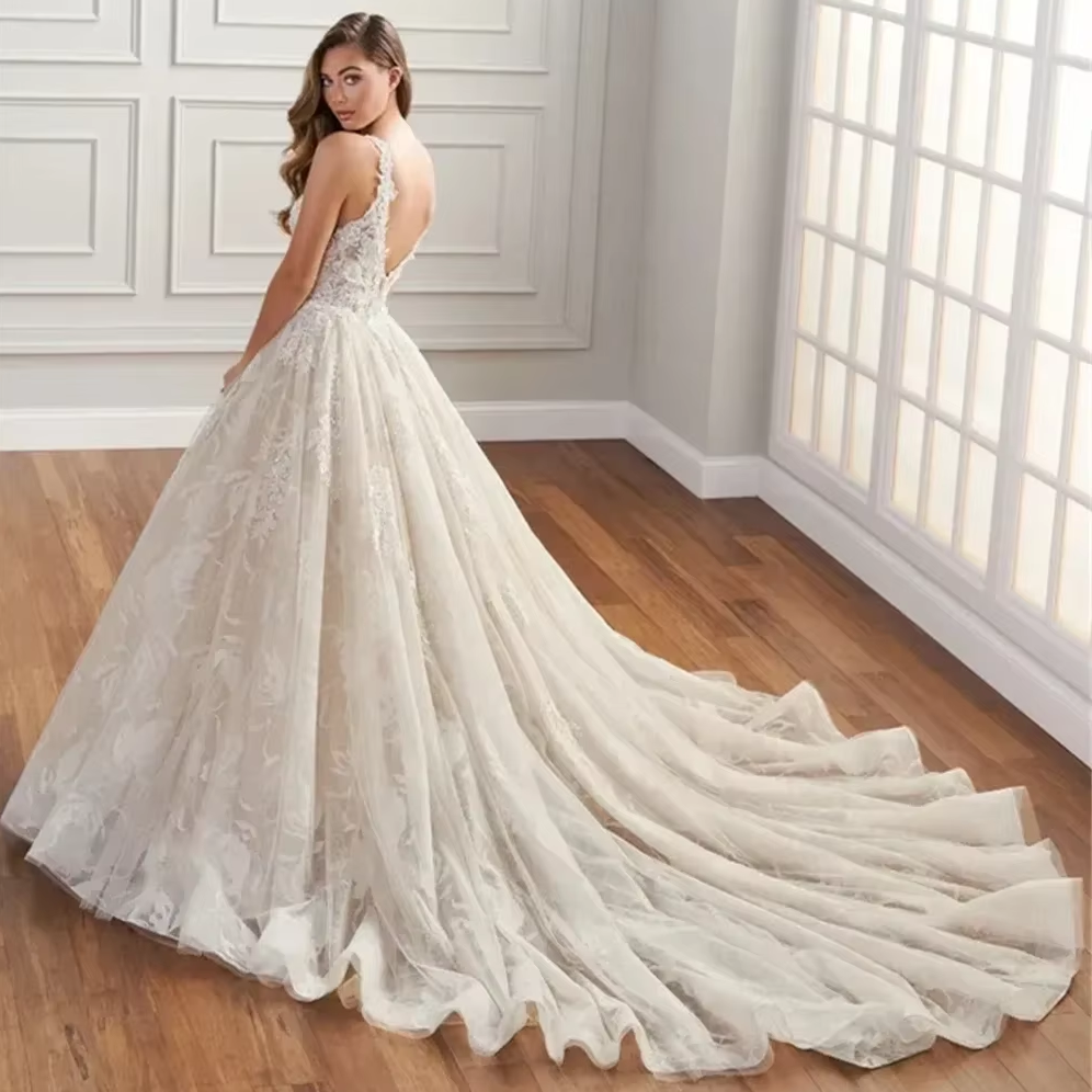 wedding dress romantic white ball gown