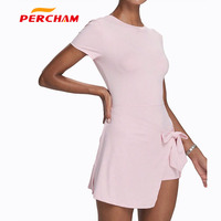 Vestido deportivo ajustado antideslumbrante ecológico transpirable de dos piezas, ropa de tenis informal sin tirantes adelgazante OEM