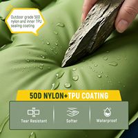 Надувной двухместный матрас Factory Waterproof Double Sleeping Pad 4" Extra-Thick с встроенным ножным насосом и подушкой, компактный, для кемпинга