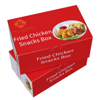 Venta al por mayor de China, aperitivos para llevar, comida rápida, caja de pollo para freír perros calientes para llevar, hamburguesa, pollo frito, caja de embalaje de contenedor de comida rápida