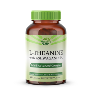 L-Theanin-Ergänzung mit Magnesium glycinat, Ashwagandha zur Unterstützung von Ruhe, Entspannung, Fokus und kognitiver Funktion - Product Image 1