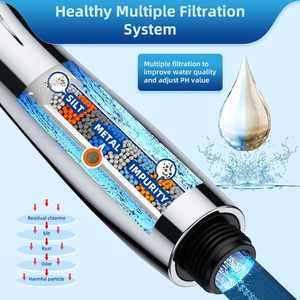Fabrik Badezimmer zubehör 10 Einstellung Handheld Regen dusch kopf Filter Bad Abs Niederschlag Hand brause kopf