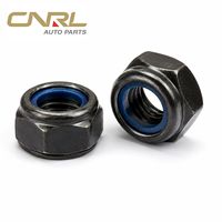 Hex Nylon Locking Nut Electrophoresis Black Fastener Metric 304 Stainless Steel Carbon Steel Long Pure Spec Professional