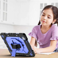 Étui antichute en silicone pour tablette iPad Pro 13 2024 2025 avec bandoulière, dragonne, support rotatif et emplacement pour stylet
