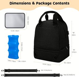 Wearable Breast Pump Bags Pumping Bag with <b>Waterproof</b> <b>Mat</b> for Pump Accessories, Insulated Bottle Bags for Work Travel and Family - Product Image 6