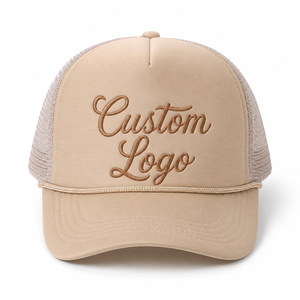 Custom Cotton Trucker Hat Mesh Back Adjustable <b>Cap</b> With Embroidered Patch for Workwear - Product Image 3