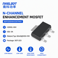 Transistor de puissance MOSFET à canal N CMS04N06Y HF, 60V 5A, SOT 223, avec RDS en mode on de 62 mOhm pour composants électroniques