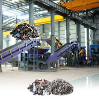 Vente directe usine : Ligne de recyclage pour déchets de voitures, vélos, acier HMS 1/2, plaques d'acier, fer, aluminium, broyeur de métaux et concasseur à marteaux