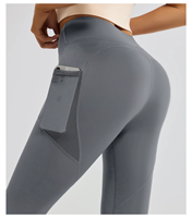 Leggings de yoga taille haute effet seconde peau pour femme avec poche latérale, extensibles, effet ventre plat et rehaussement des fesses, pour le fitness et l'entraînement sportif