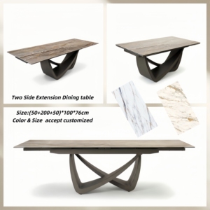Grande <span class=keywords><strong>table</strong></span> de salle à manger fonctionnelle de <span class=keywords><strong>3</strong></span> <span class=keywords><strong>mètres</strong></span> de long, 10 places, plateau rectangulaire en marbre brillant, fabricant et grossiste de tables en Chine - Product Image 4