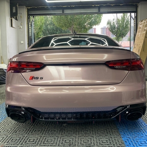 Nouveau diffuseur de pare-chocs arrière noir brillant <span class=keywords><strong>2021</strong></span> pour <span class=keywords><strong>Audi</strong></span> A5, aileron de spoiler avec embout d'échappement en acier inoxydable, lifting <span class=keywords><strong>RS5</strong></span>-R - Product Image 6