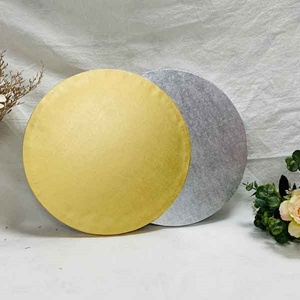 100pcs 8 Inch Gold Round Cake <b>Drum</b> Corrugated Cardboard 12mm Thick Waterproof <b>Oil</b>-Proof Embossing Stamping Printing Handling - Product Image 4