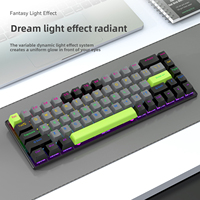 Clavier mécanique RGB rétroéclairé par LED, 68 touches, filaire USB, programmable, anti-ghosting, pour PC et ordinateur portable
