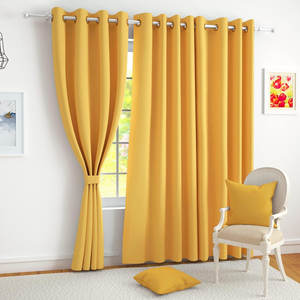 High Quality Solid <b>Mustard</b> <b>Yellow</b> Blackout <b>Curtains</b> for Room Darkening Window - Product Image 2