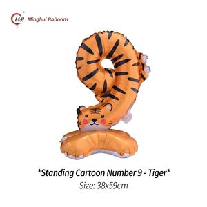 Ballon Mylar Chiffre Animal de la <span class=keywords><strong>Jungle</strong></span> 0-9, Ballon en Aluminium Dessin Animé Faune Sauvage pour Enfants <span class=keywords><strong>1</strong></span>-9 Ans, Décoration d'<span class=keywords><strong>Anniversaire</strong></span> à l'Hélium - Product Image 3