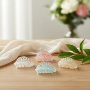 Fermaglio per capelli a forma di foglia, 2 fermagli per capelli in plastica trasparente a forma di foglia per donne e ragazze, accessorio di moda - Product Image 3