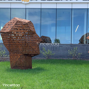 Escultura Personalizada em Aço Corten Vincentaa Escultura Abstrata Tridimensional Personalizada - Product Image 3