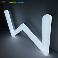 Lettres de canal LED en acrylique étanche IP68 personnalisées Signalisation 3D PPMA Entreprise de publicité extérieure Décoration Transformateur au néon