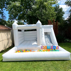 Pure White Commercial Grade PVC Inflatable Bounce House Slide <b>Ball</b> <b>Pit</b> 400kg Capacity 3-Year Warranty for Outdoor - Product Image 6
