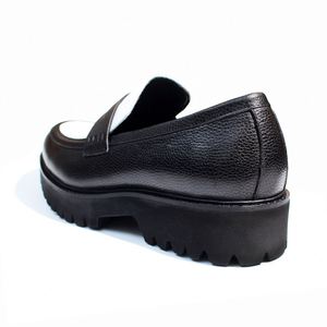 Chaussures habillées montantes en cuir de vachette souple pour hommes, tailles 39-46, contrastées noir et blanc, idéales pour les fêtes, l'automne, le bureau et la carrière - Product Image 5