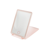 Miroir de maquillage de voyage rechargeable en gros avec 72 lumières LED miroir de beauté de coiffeuse de table pliable à écran tactile LED