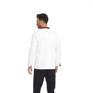 Veste de cuisine unisexe avec logo personnalisé, uniforme de chef, veste de travail pour hôtels et restaurants, vêtements de travail professionnels pour chefs exécutifs - Product Image 4