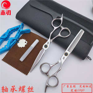 กรรไกรตัดผมแบบปรับแต่งได้ ขนาด 6.0 นิ้ว สแตนเลสสตีล กรรไกรซอยผมสำหรับคนถนัดขวา แบบใบมีดแบน - Product Image 4