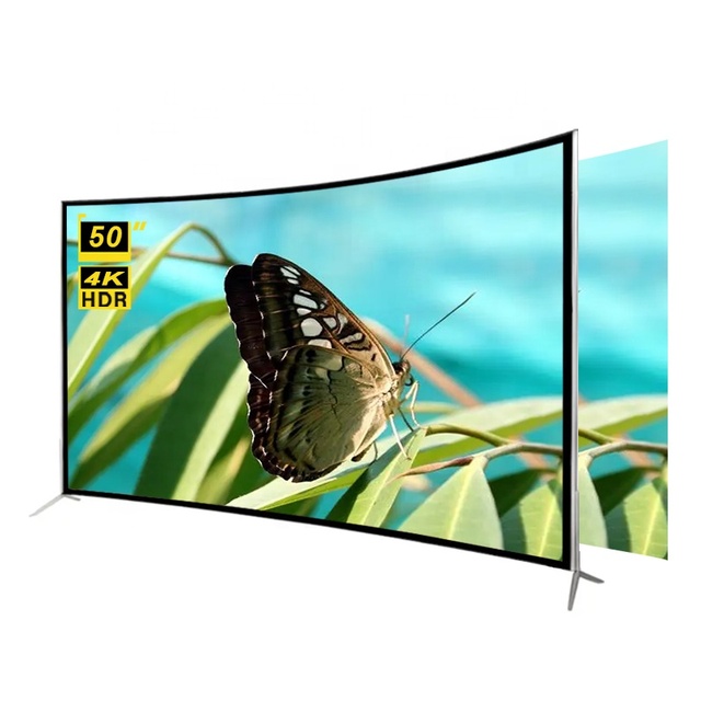 Guangzhou China Factory Big Screen Smart TV 4K Ultra HD LED 50 Inch Curved Smart TV