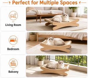Nouveau Lit-griffoir pour chat en sisal pour intérieur, résistant à l'usure, anti-miettes, anti-griffures, chaise-griffoir pour chat en sisal naturel - Product Image 3