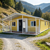 Grande maison préfabriquée conteneurisée extensible à double aile de 20/40 pieds, deux chambres, pour usage scolaire, maison portable, unité d'habitation préfabriquée