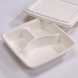 <b>Pulp</b> Molded Tableware Set Biodegradable Paper Plates Bowls Food Containers EcoFriendly Disposable Dinnerware Sample - Product Image 2