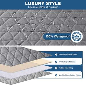 कुत्ते सोफे रक्षक प्रतिवर्ती एंटी सिल्प सोफे 3 कुशन सोफे के लिए कवर - Product Image 3