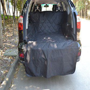 Tapis de coffre de voiture en tissu Oxford 198x106,7 cm, noir, rectangulaire, protection pour chien, pour coffre de voiture - Product Image 3