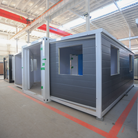 Maisons conteneurs préfabriquées modernes extensibles en acier léger avec panneaux sandwich, installation rapide, configurations de 1 à 4 pièces pour usage temporaire