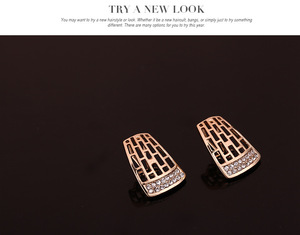 X4134 moda diamantes de imitación oro boda joyería conjunto aleación collar pendientes pulsera y anillo 4 Uds conjunto de joyería al por mayor - Product Image 5