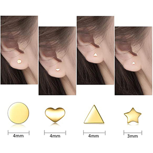 Pendientes de Plata S925 con Diseño Geométrico Brillante, Estilo Moderno, Mini Joyería de Moda 2021 - Product Image 4