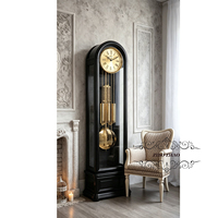 Horloge de sol mécanique en bois massif avec vitrine, design arqué de style campagnard français, ajoute un style antique intemporel