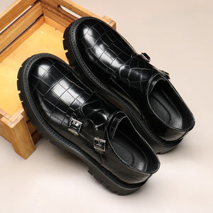 Chaussures décontractées pour hommes en PU avec plateforme, sangle à boucle, semelle intermédiaire en caoutchouc, toutes saisons - Product Image 6