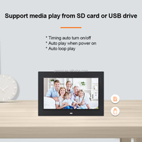 Bingkai foto Digital LCD akrilik FHD 10 ", bingkai foto Digital 1080P, tampilan Video, jam bingkai gerakan, grosir, perlengkapan gambar gerak