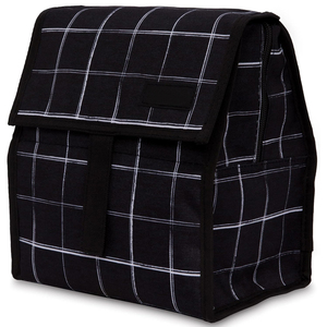 Sac à lunch pliable et isotherme BSCI avec poignée à boucle, conçu pour les repas au travail et les déjeuners frais en déplacement, fermeture à glissière et velcro - Product Image 1
