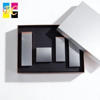 Boîte rigide magnétique personnalisée, carton, doublure en mousse EVA, laminage brillant, estampage, emballage de luxe pour cosmétiques