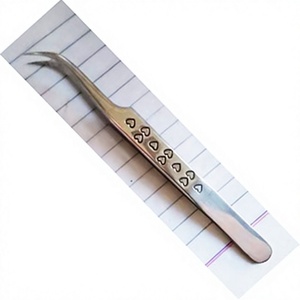 Ensemble de pinces professionnelles pour extensions de cils en acier inoxydable, outils de pose de cils, kit premium, pointe lisse de 10 mm pour volume classique - Product Image 2