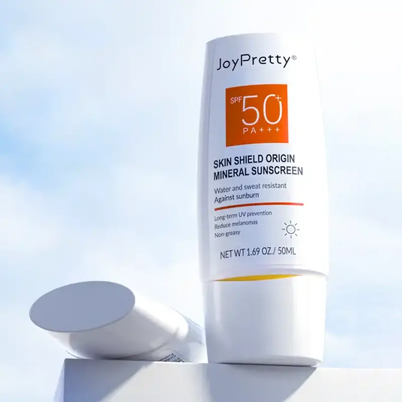 Custom Spf 50 Zonnebrandcrème Beste Mineraal Lichaam Gezicht Bescherming Tegen Uv Hydraterende Niet Vettige Zonnebrandcrème Voor De Huid