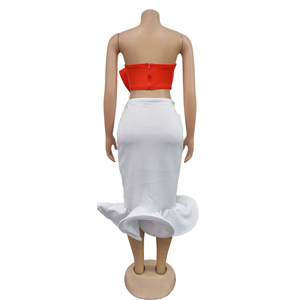 Conjunto de 2 Piezas para Mujer, Top Corto con Lazo y Falda Tutú, Estilo Veraniego, Disponible para Entrega Inmediata - Product Image 6